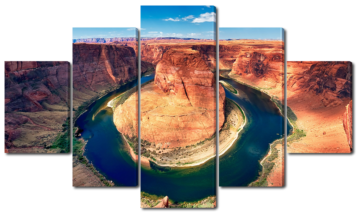 

Модульная картина Interno Холст Каньон и река 185х106см