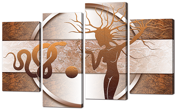 

Модульная картина Interno Холст Эпическая история 94x56см