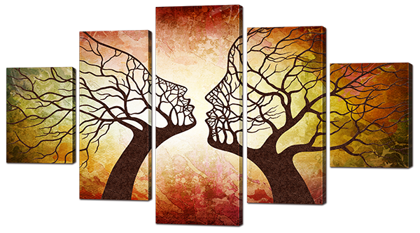 

Модульная картина Interno Искусственный холст Деревья 158х90см