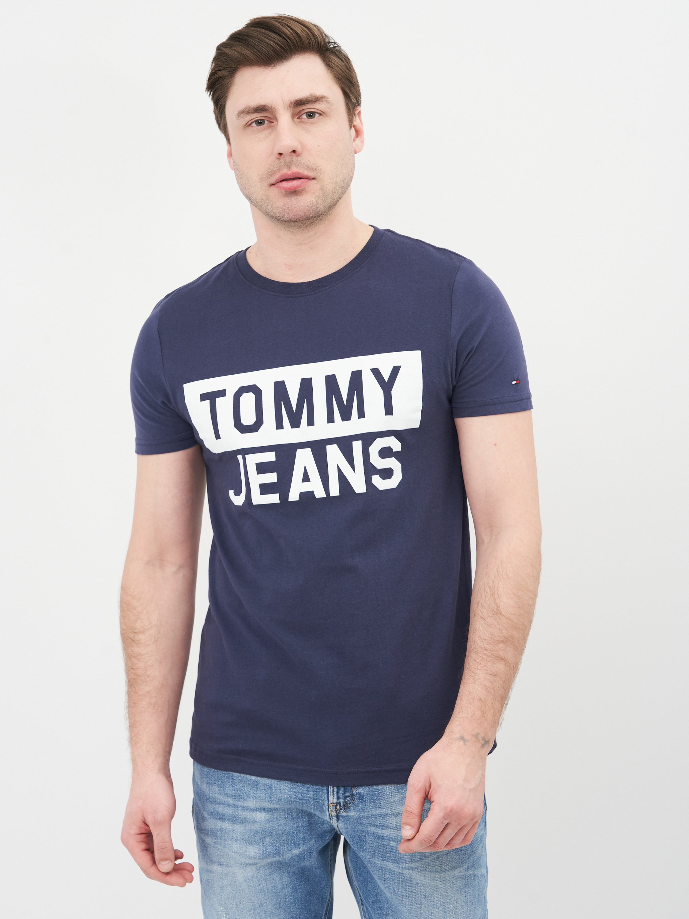 Акція на Футболка Tommy Jeans 10216.3 S (44) Синя від Rozetka