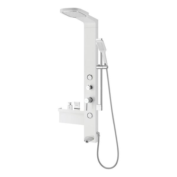 

Душевая панель со смесителем и потолочным душем Q-TAP белый QT-1114 WHI