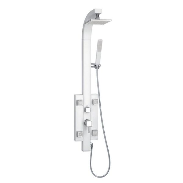 

Душевая панель со смесителем и верхней лейкой Q-TAP белый QT-1102 WHI