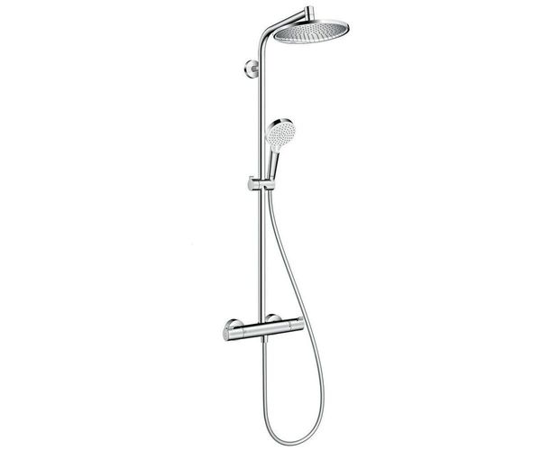 

Душевая система с термостатом и встроенным верхним душем HANSGROHE хром CROMETTA S 240 1JET 27267000
