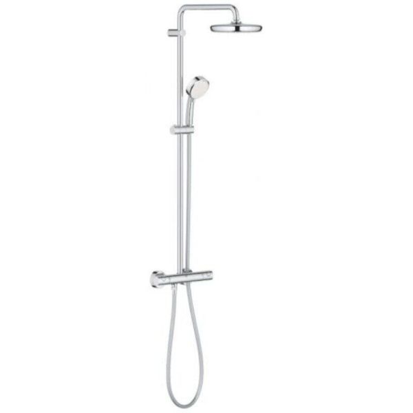 

Душевая система с термостатом и потолочным душем GROHE хром TEMPESTA COSMOPOLITAN 27922001
