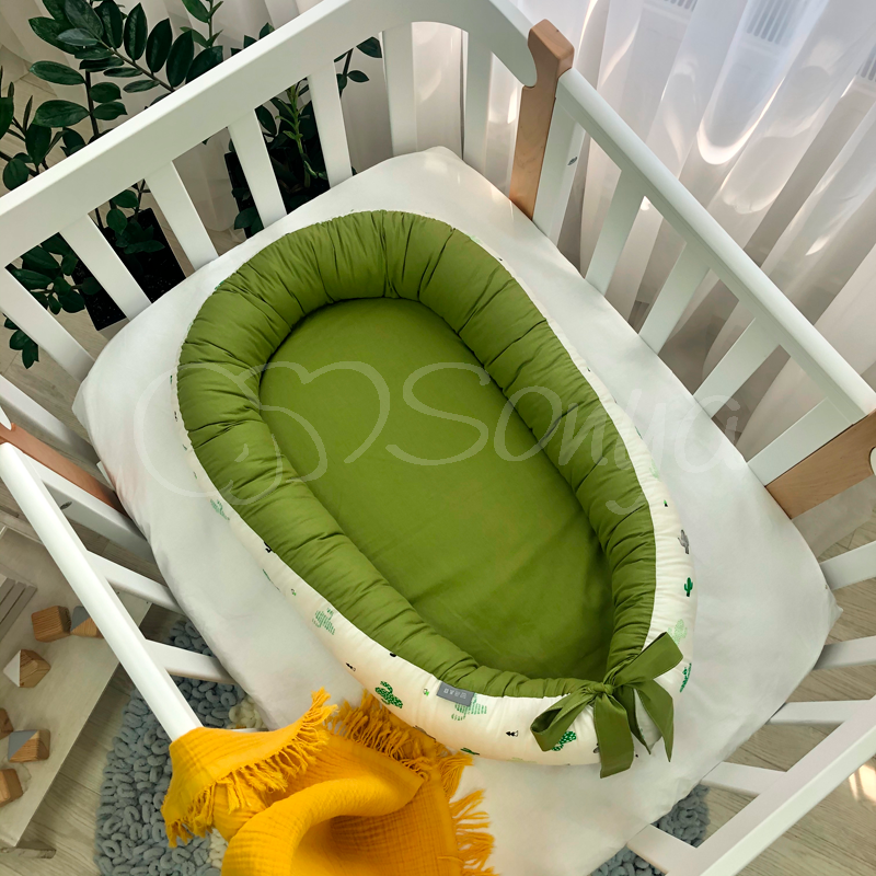 

Кокон для новорожденных (позиционер гнездышко) Baby Design Кактусы 90х65 см