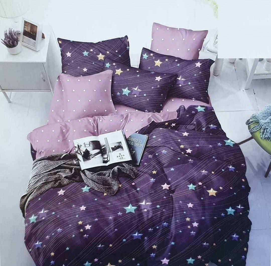 

Комплект постельного белья Облака Бязь Полуторный 150*220 Starry sky