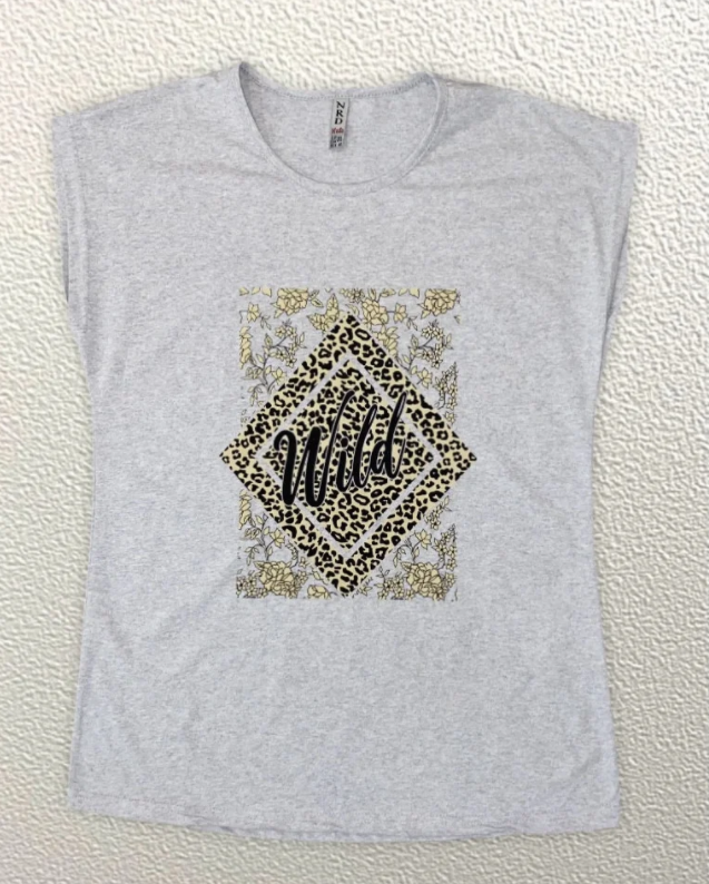 

Жіноча Футболка HAZARD Ромб Wild сіра Батал 211105 (4XL (56))