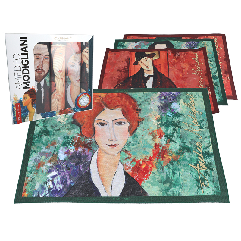 

Сервировочные салфетки Портреты A. Modigliani 4 штуки Carmani SS85196