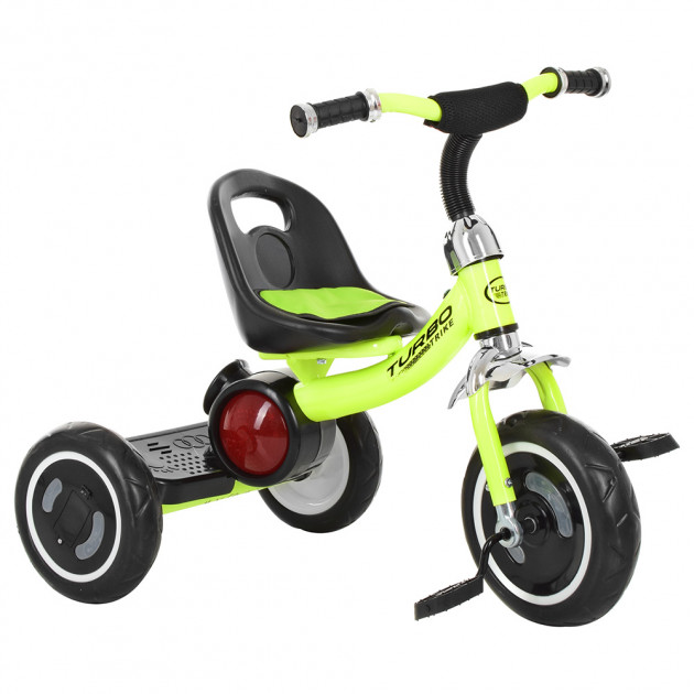 

Велосипед трехколесный музыкальный с подсветкой для ребенка от 1 года Turbotrike M 3650-M-2 салатовый