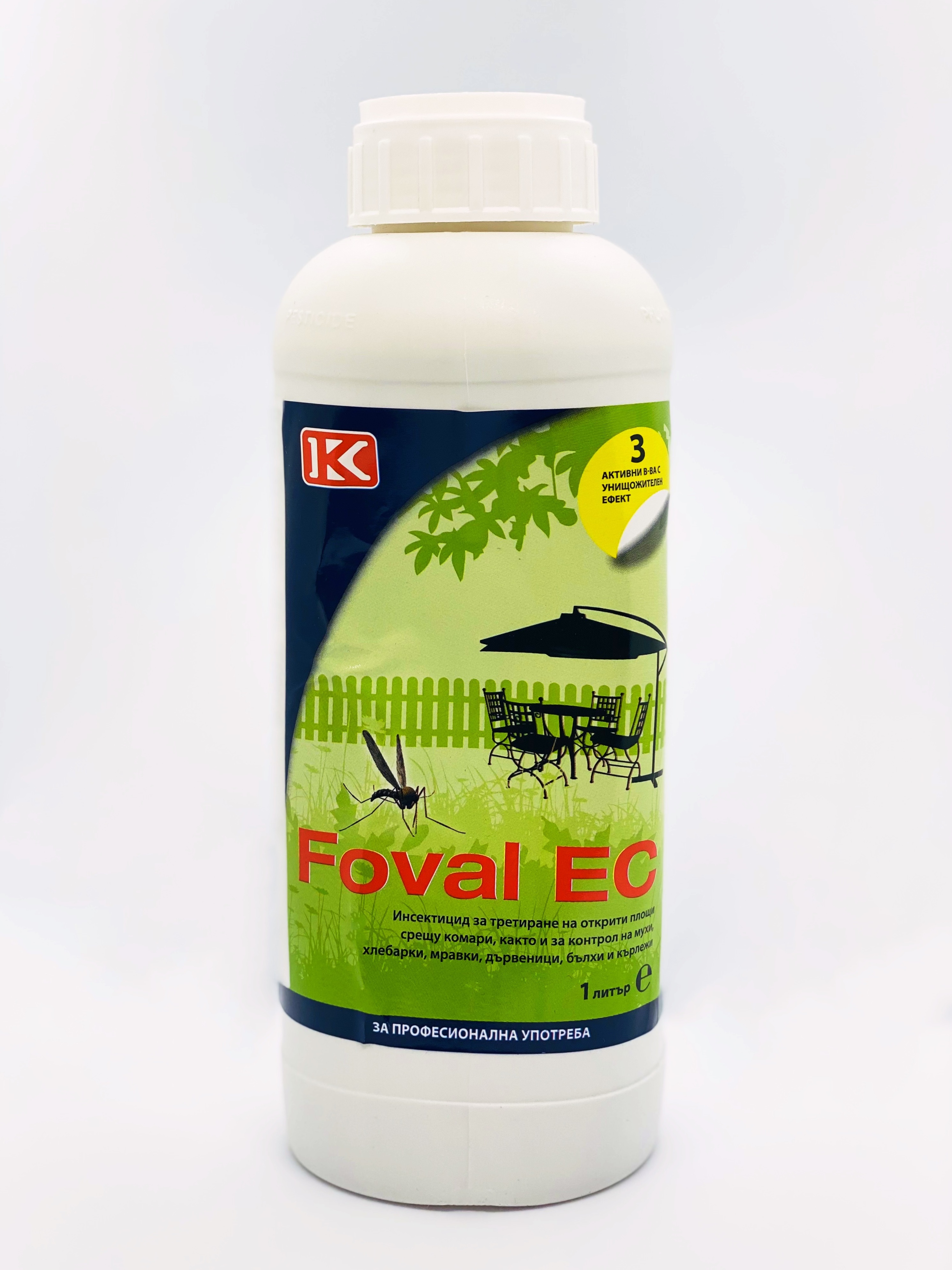 

Средство от комаров, мух, мошек, блох Foval EC 1 л Kollant S.p.a. Italia