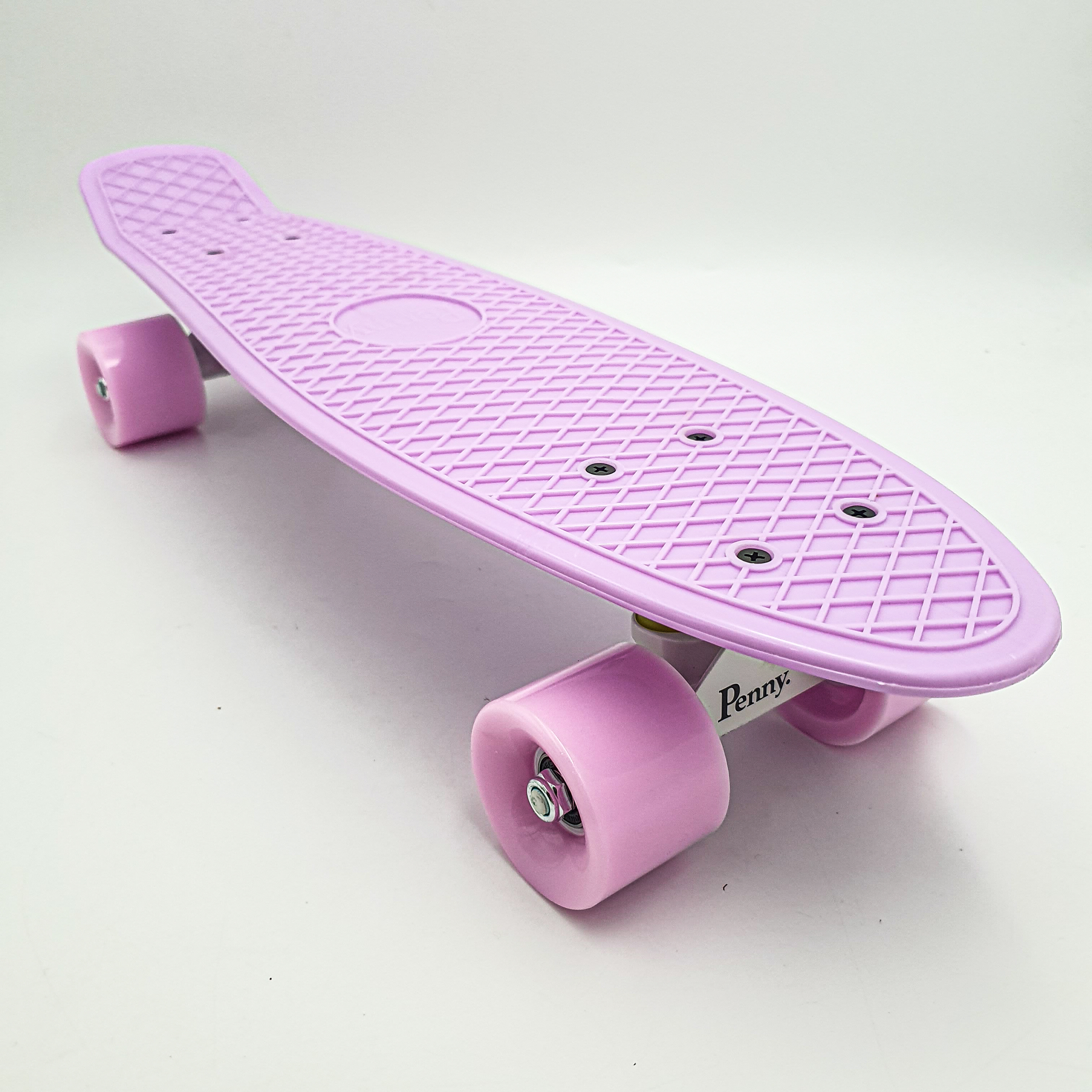 

Пенни борд скейт 55х15см до 80кг ABEC 7 матовые лиловые колеса скейтборд Penny Board Pastel Series лиловый