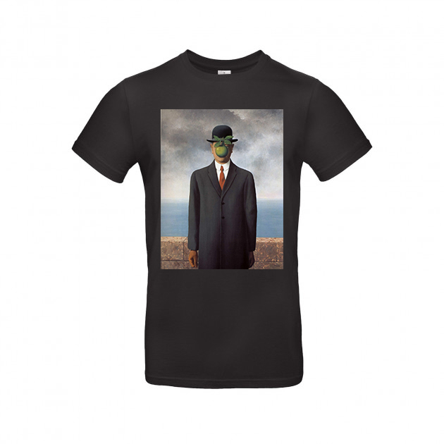 

Футболка Dali's Mustache clothes с принтом Сын человеческий. Рене Магритт Женская Чёрная XL