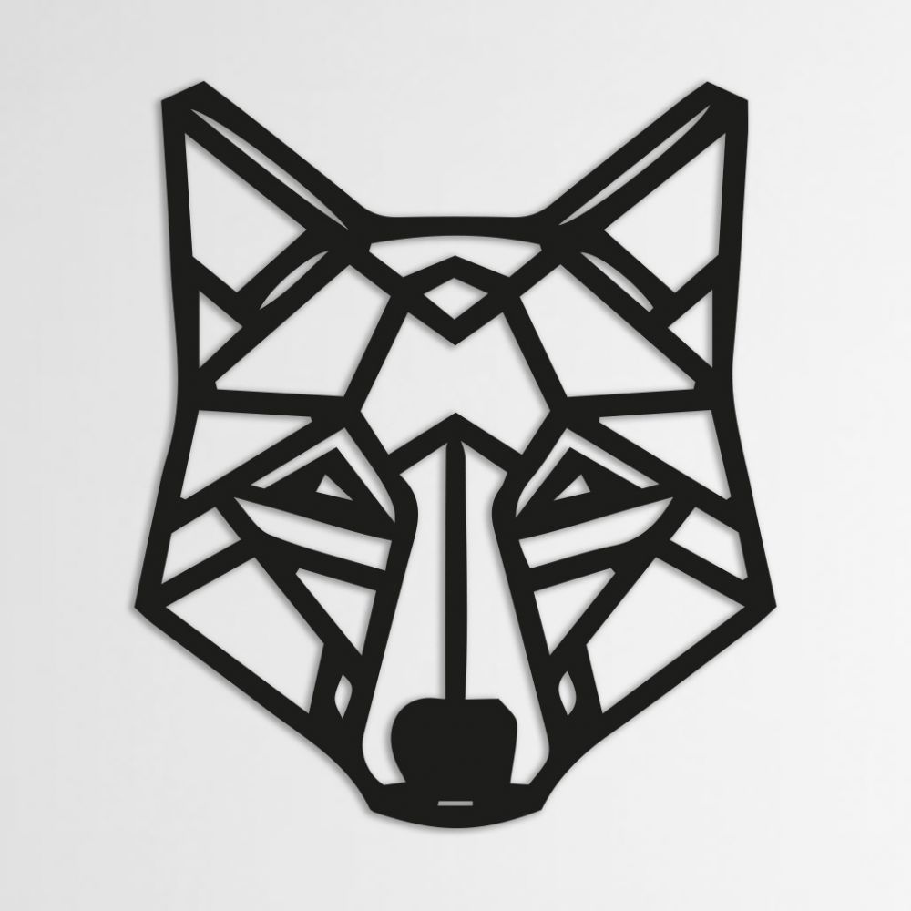 

Объемная картина-панно из дерева на стену 60х70 см IdeaClock Wolf face