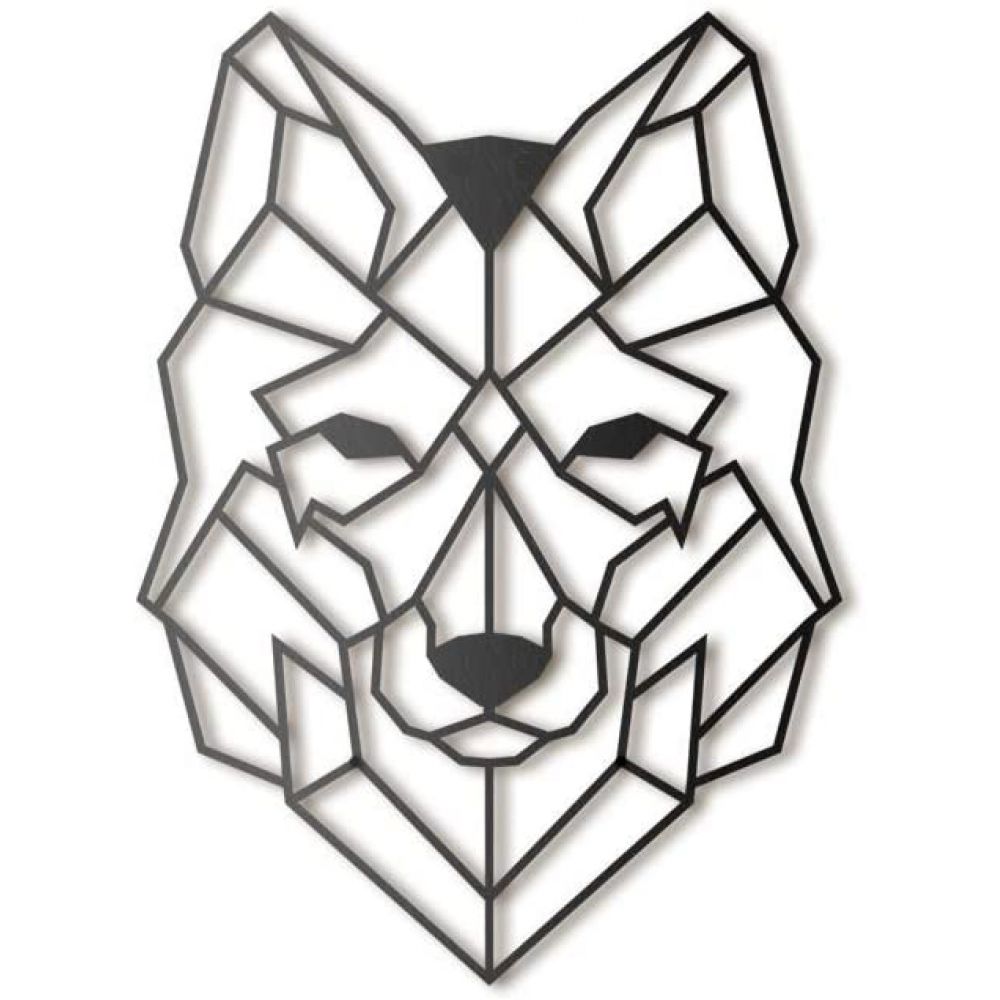

Объемная картина-панно из дерева на стену 80х90 см IdeaClock Волк
