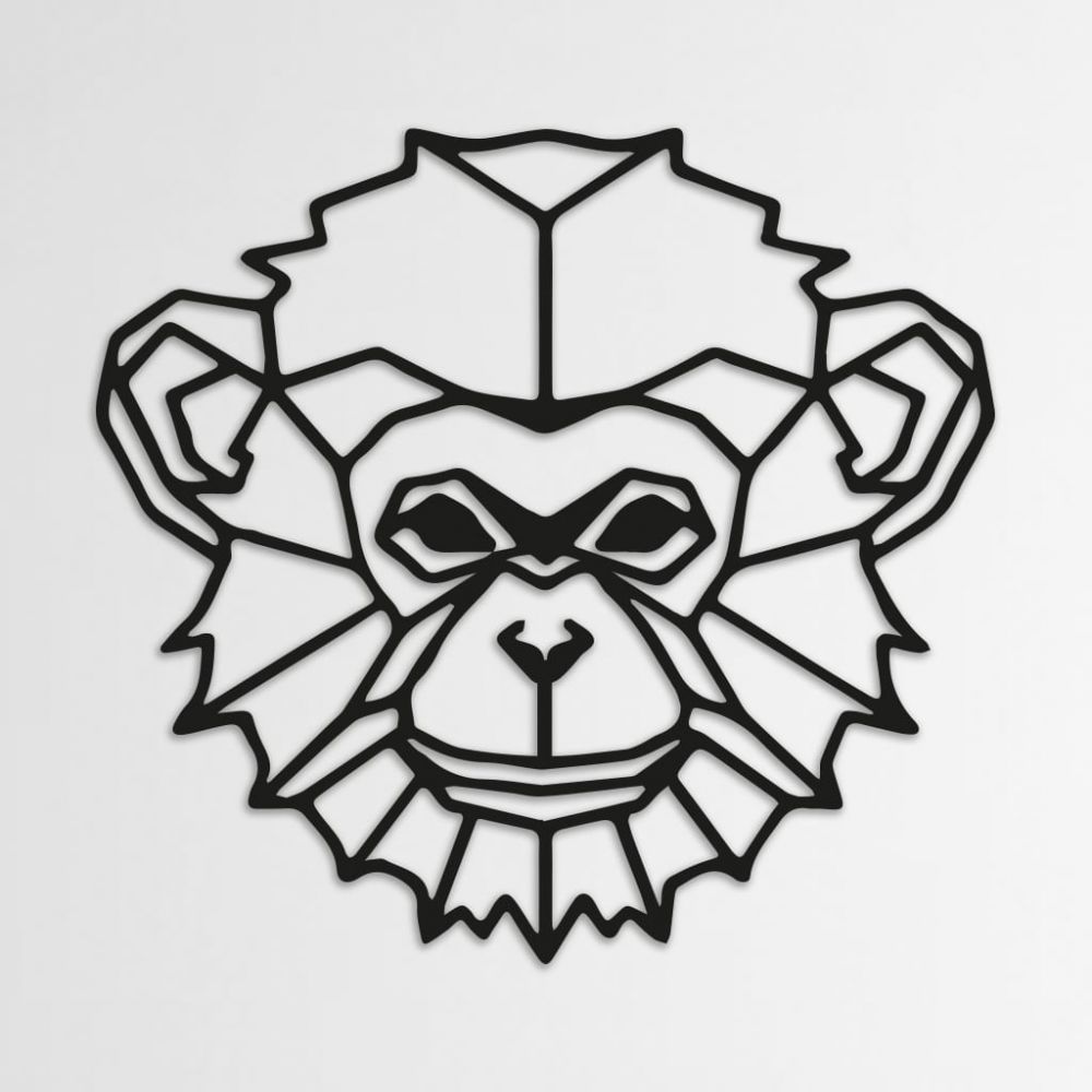 

Объемная картина-панно из дерева на стену 60х55 см IdeaClock Обезьяна