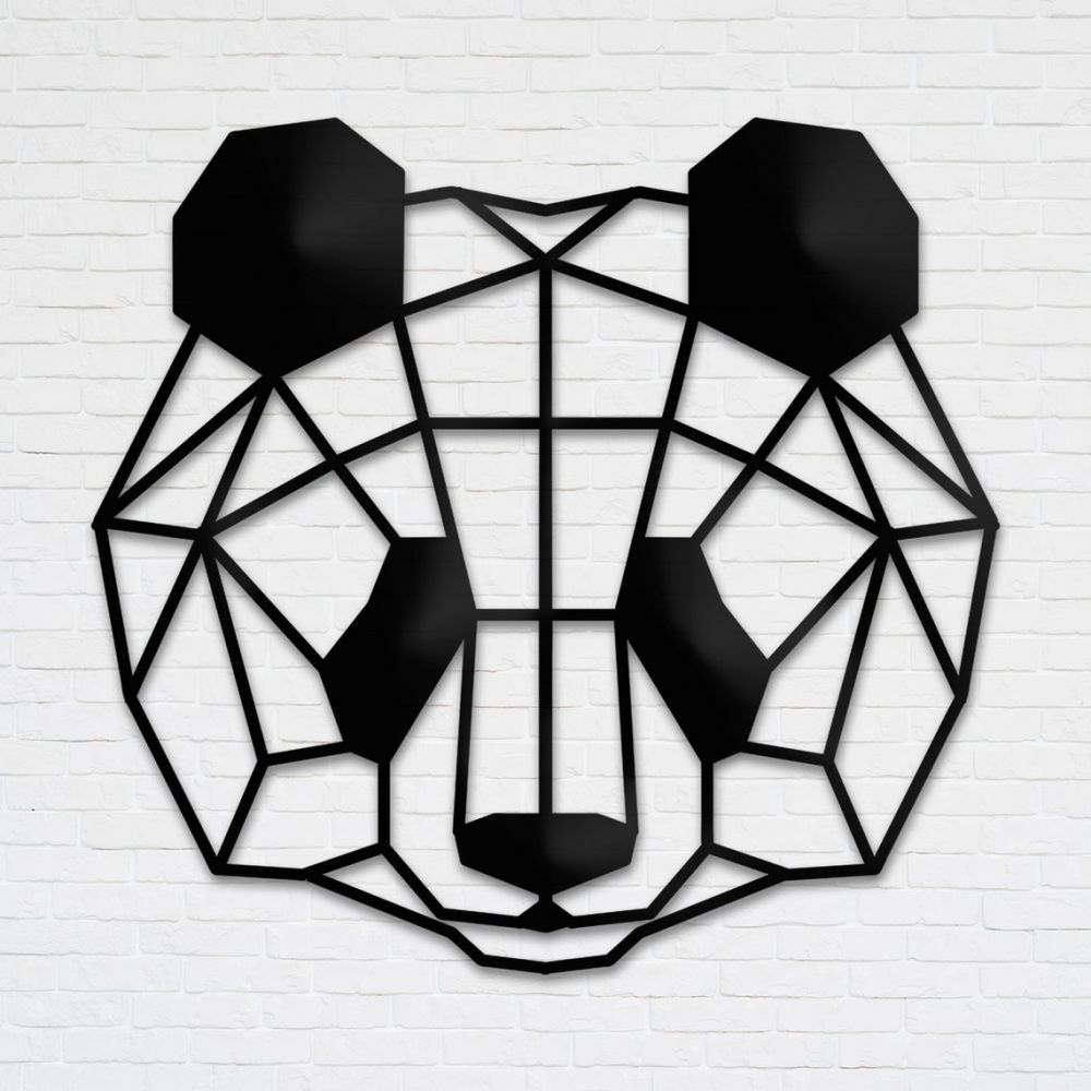 

Объемная картина-панно из дерева на стену 80х55 см IdeaClock Panda face