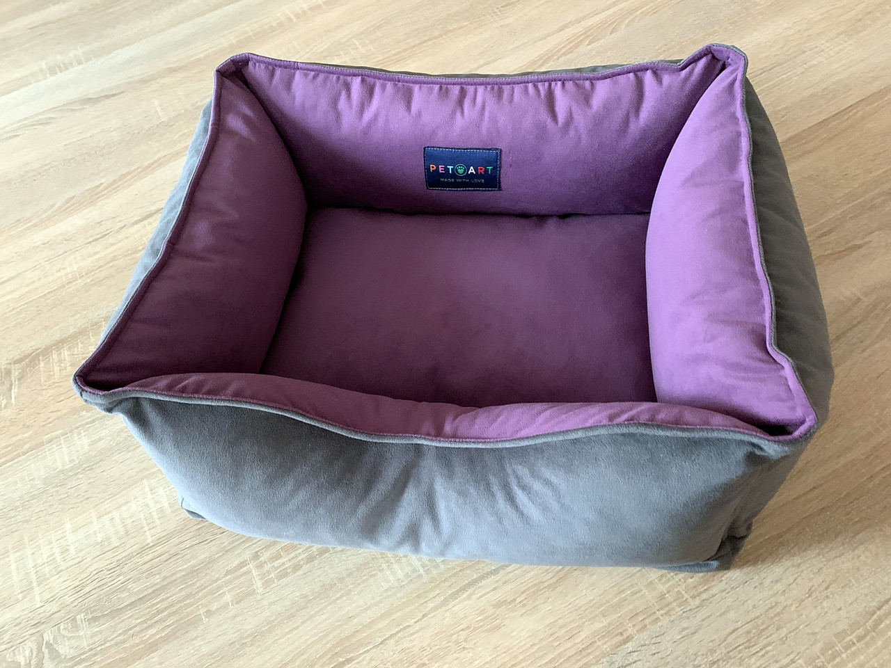 

Двусторонний лежак PET-ART sleeper размер по дну 40х50 двухцветный серо-фиолетовый