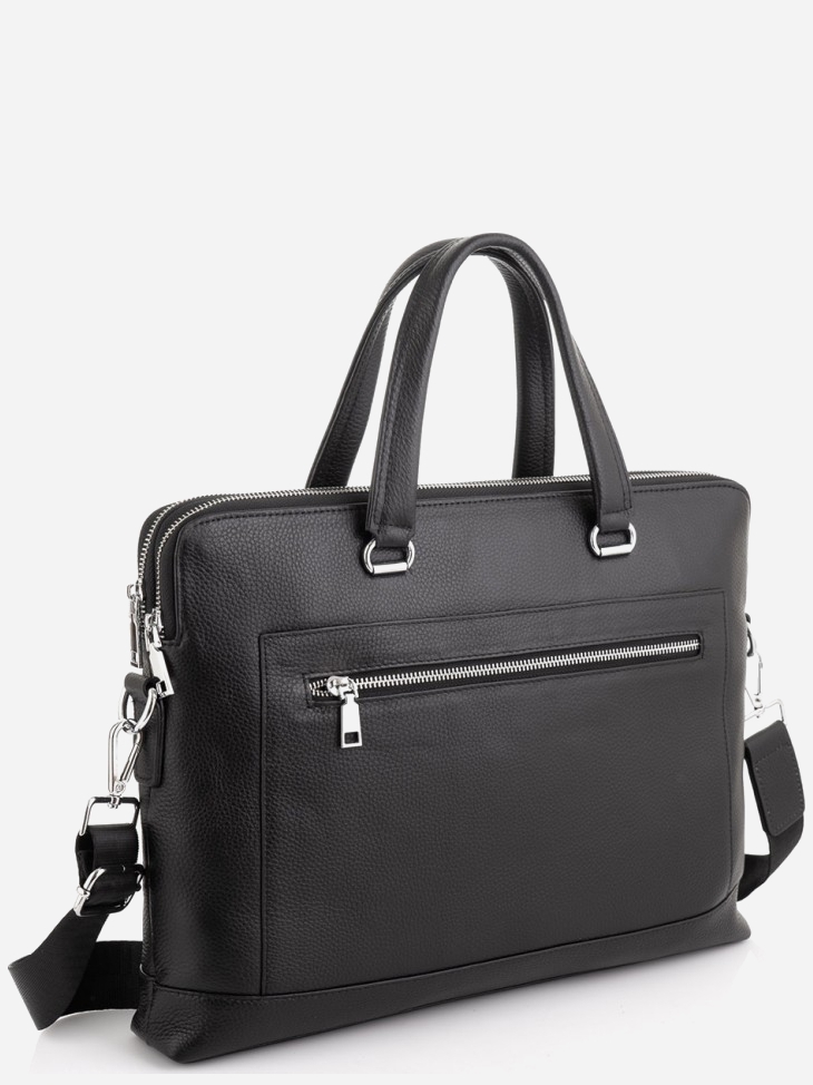 

Мужская сумка кожаная Tiding Bag A25F-9916-1A Черная