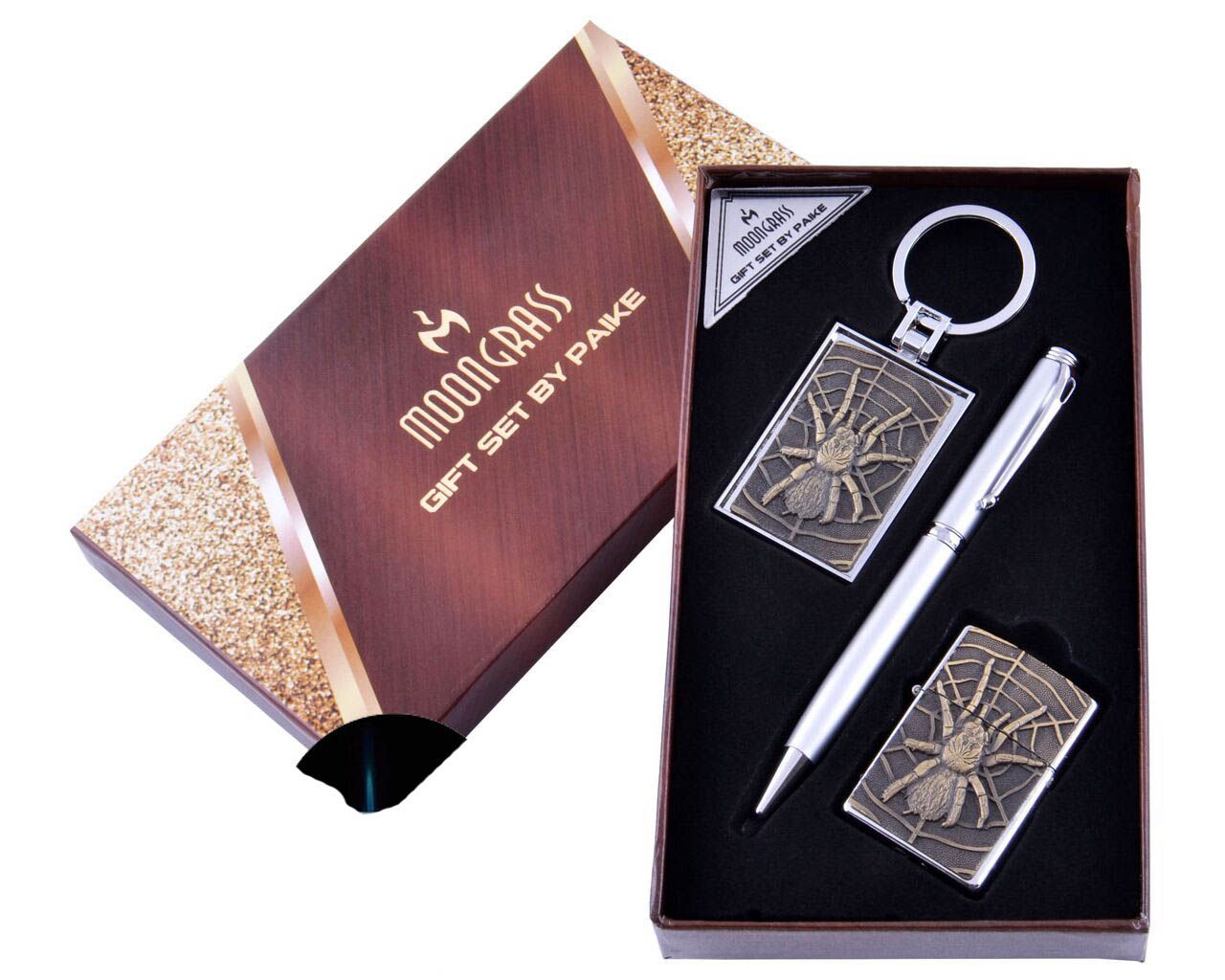 

Брелок, Ручка, Зажигалка 3в1 Подарочный Набор Паучок