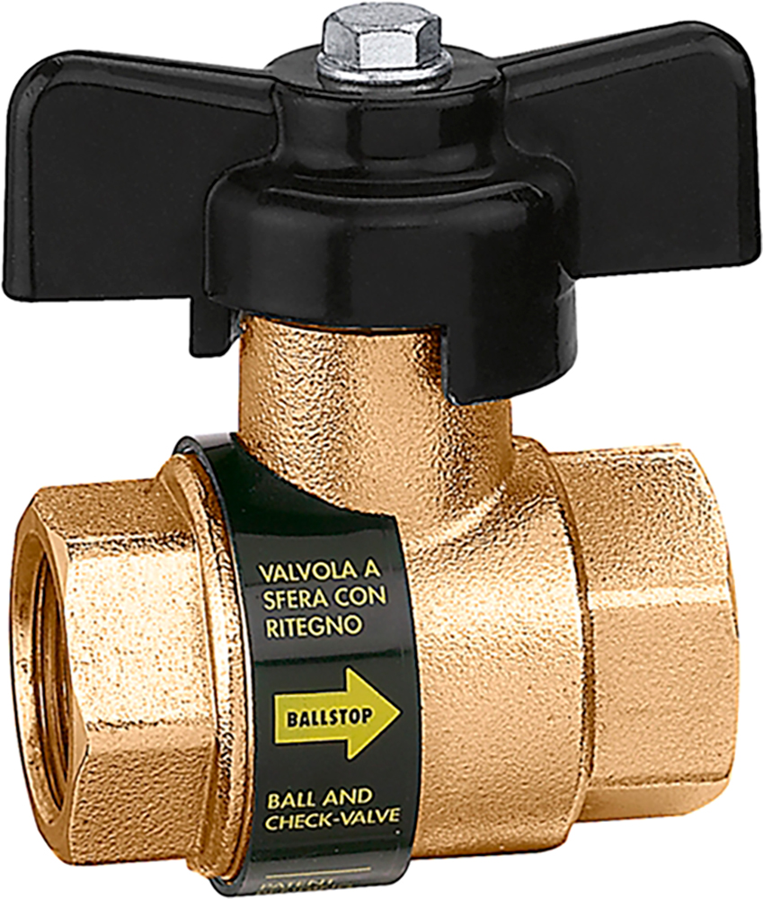

Кран шаровой CALEFFI BALLSTOP с обратным клапаном 3/4" 16 bar (323050)