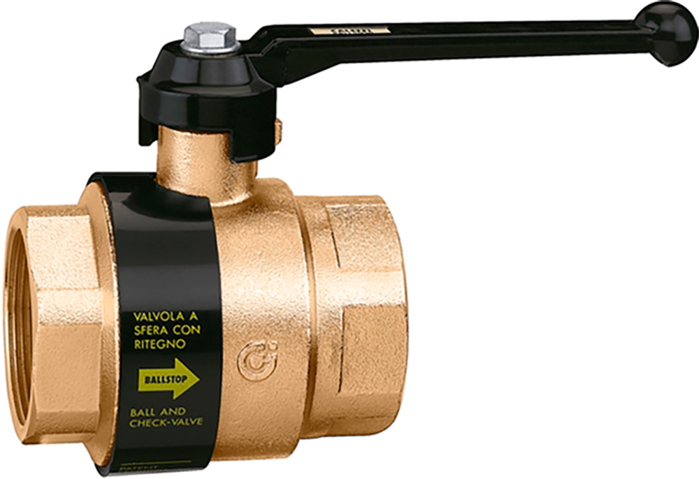 

Кран шаровой CALEFFI BALLSTOP с обратным клапаном 1 1/2" 16 bar (323080)