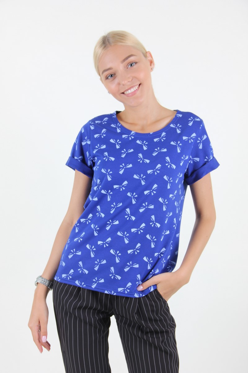 

Футболка женская MissFashion 3023 (Синий, Футболка женская MissFashion 3023 (Синий 46)