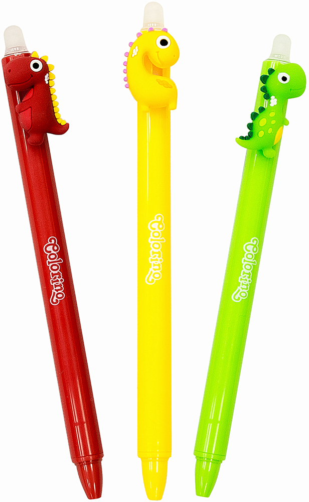 

Набор ручек Colorino Пиши-стирай насыщенного синего цвета Динозавры 0.5 мм 3 шт (29928PTR-02)