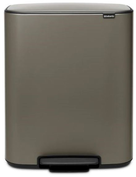 

Бак для мусора Brabantia с педалью BO PEDAL BIN 2х30 л Платиновый