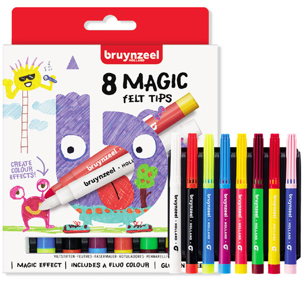 

Набор фломастеров Bruynzeel Magic 8 цветов толстый стержень (8712079420994)