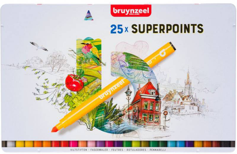 

Набор цветных фломастеров Bruynzeel Expression 25 шт (8712079412982)
