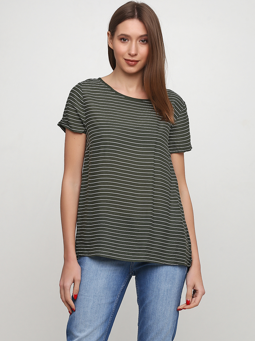 

Блузка H&M 0514577_тонк. полоска_01 42 Хаки