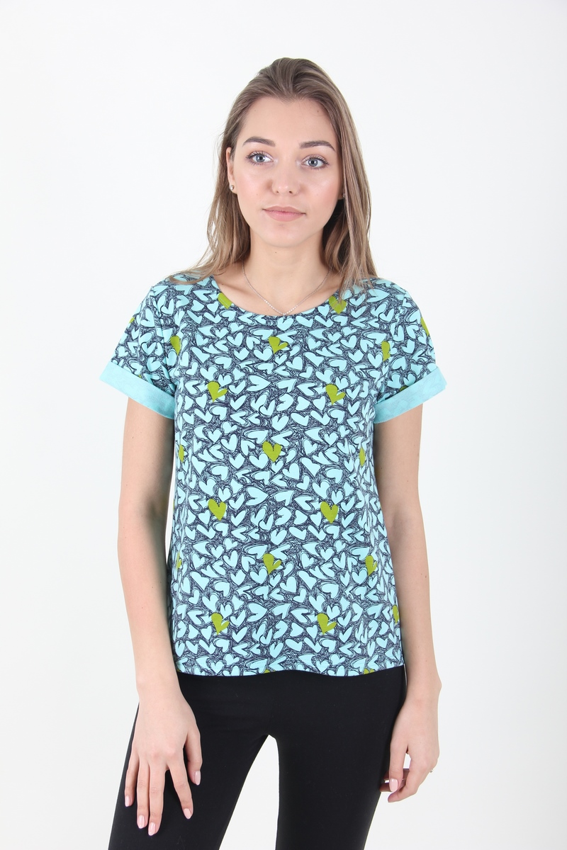 

Футболка женская MissFashion 3010 (Голубой, Футболка женская MissFashion 3010 (Голубой 48)