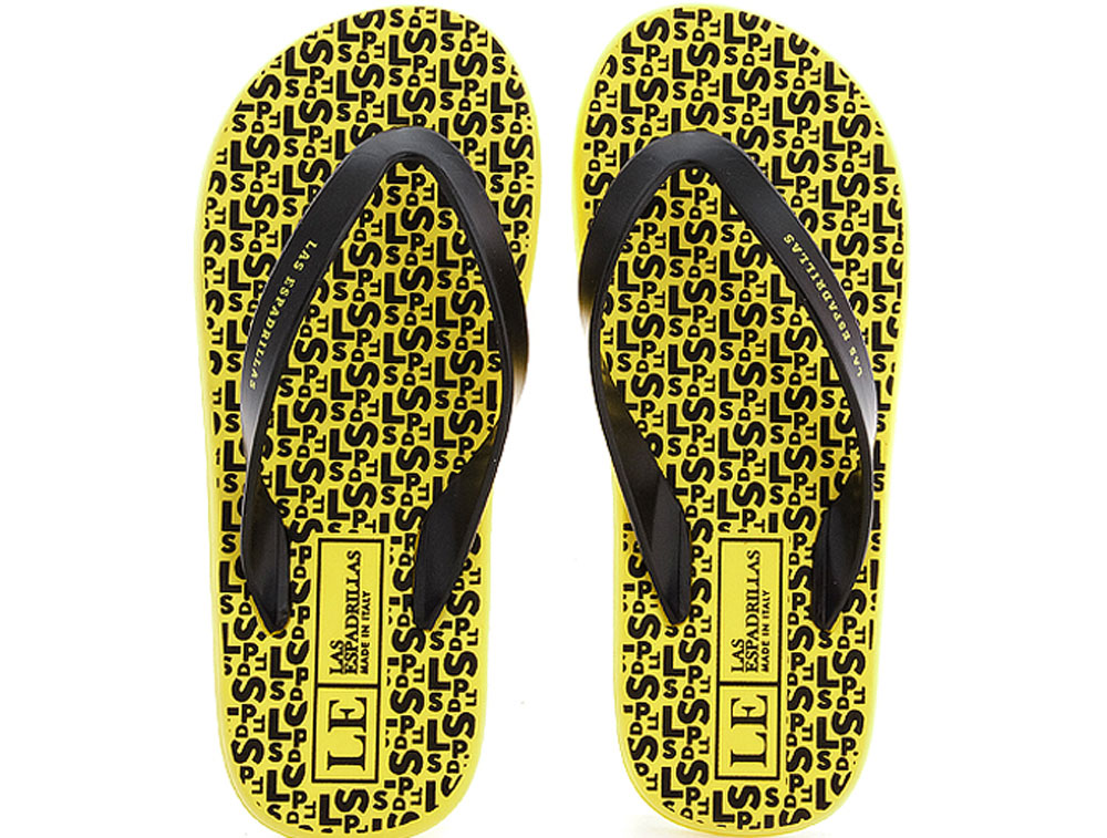 

Вьетнамки Las Espadrillas F6574-2127 Made in Italy унисекс (чёрный/жёлтый) 41