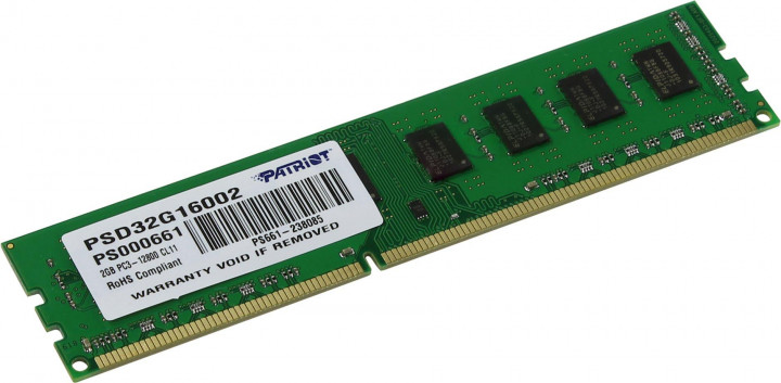 

Модуль памяти DDR3 2GB/1600 Patriot Signature Line (PSD32G16002)