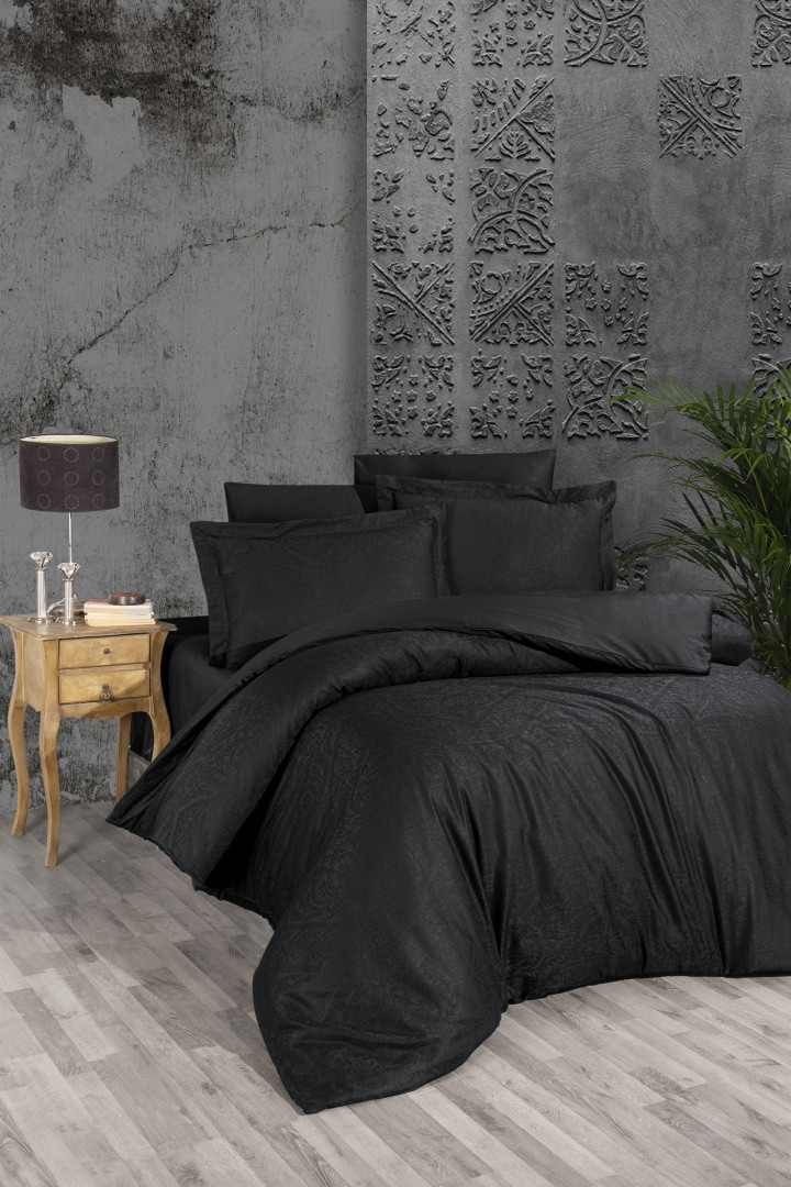 

Комплект постельного белья First Choice Сатин Жаккард 200х220 Siray Black