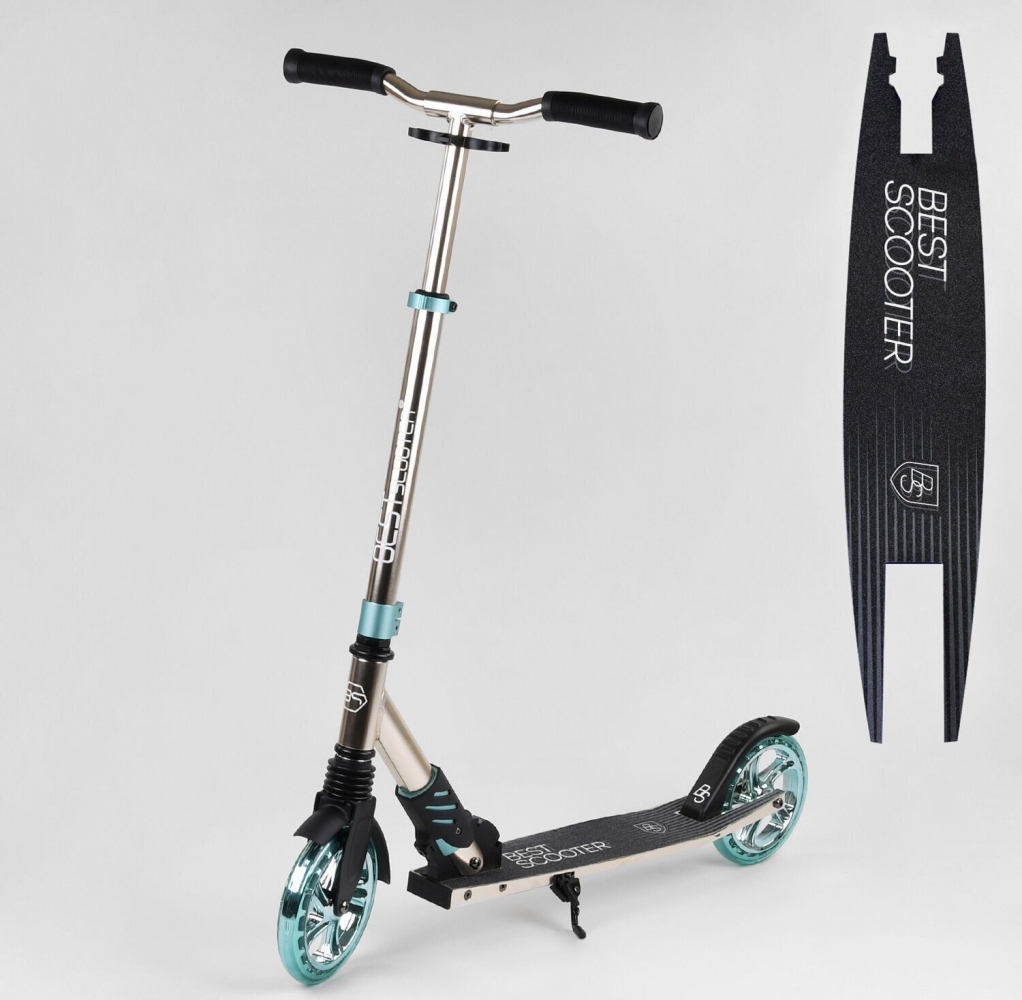 

Самокат Best Scooter S-10133 (2) алюминиевый с амортизатором , складной
