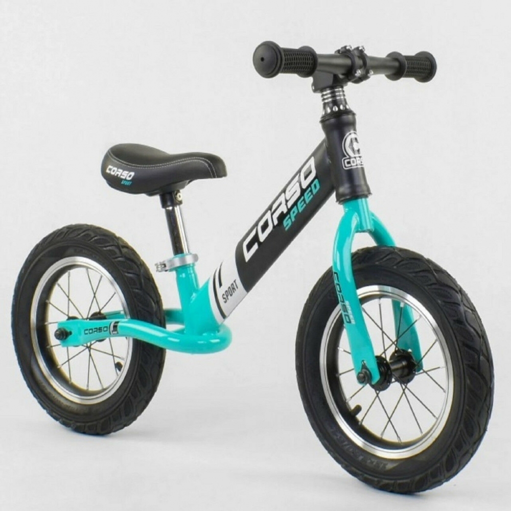 

Беговел Corso Speed Sport 88671 со стальной рамой, бирюзовий