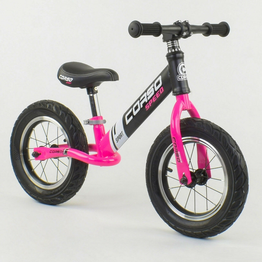 

Беговел Corso Speed Sport 88621 надувные колеса, розовый