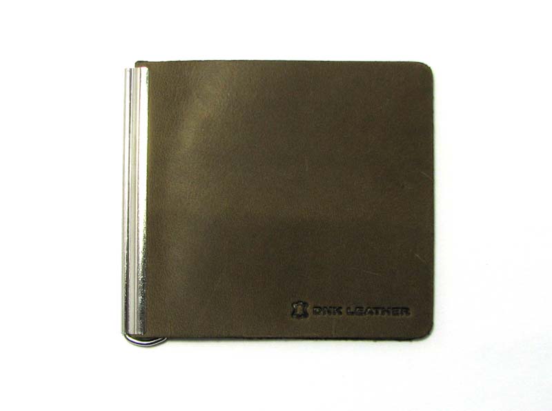 

Зажим для денег DNK Leather DNK Зажим пружина-H col.G оливковый