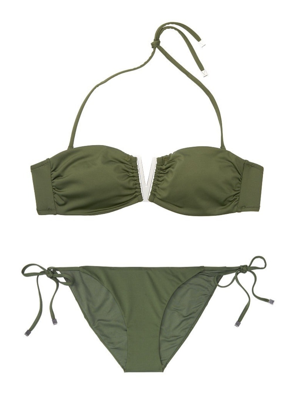 

Раздельный купальник Victoria's Secret бандо и плавки art859269 (Хаки, размер M)