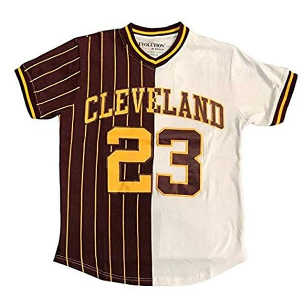 

Мужская футболка Big Tall Split Color Block Cleveland 23 by EVOLUTION IN DESIGN 4XL