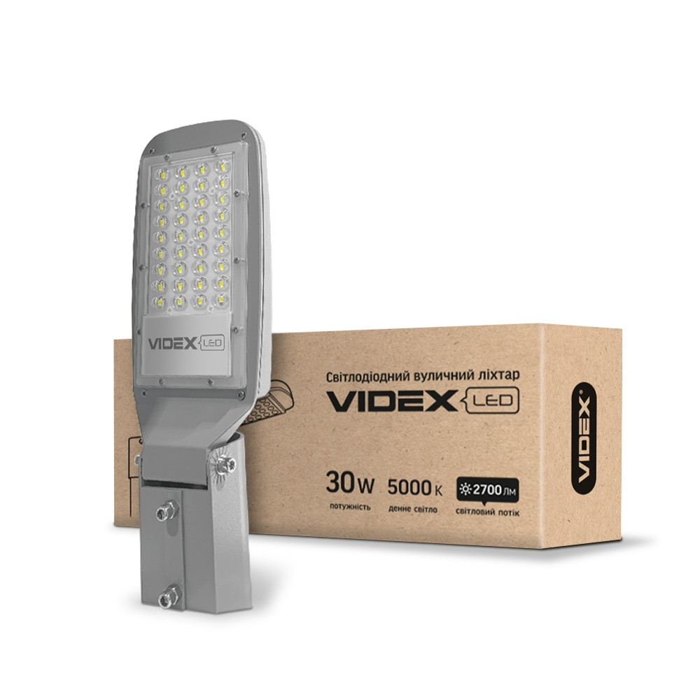 

LED фонарь уличный VIDEX (поворотный) 30W 5000K Серый, VL-SLe13-305G, 25122
