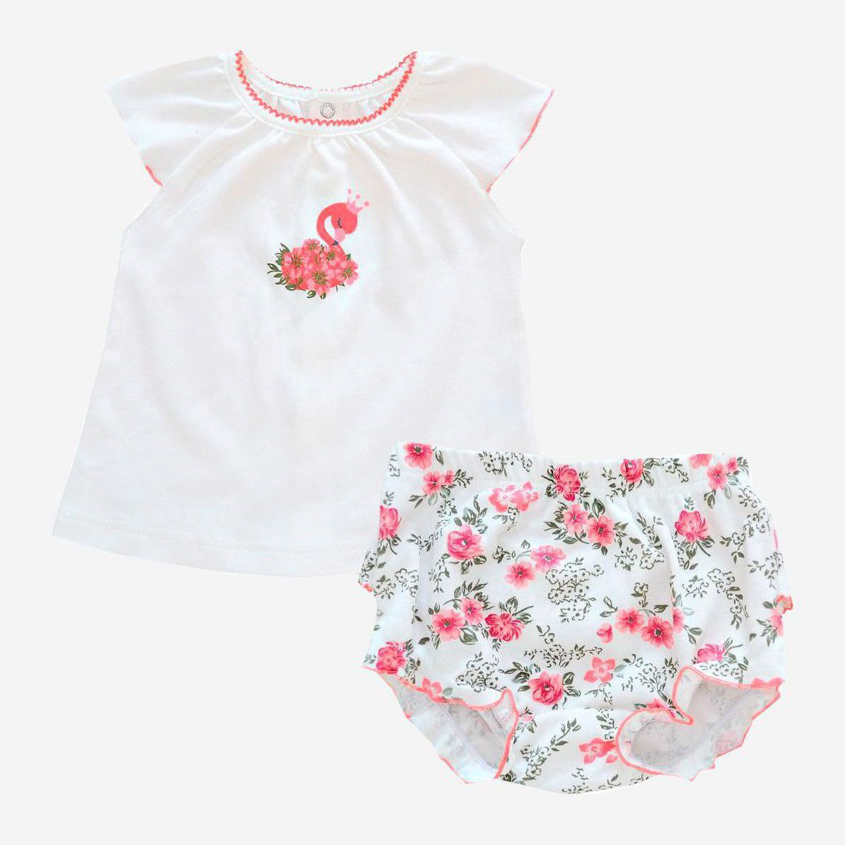 

Компект (футболка + трусики) Minikin Sweet Baby 210503 74 см Молочный