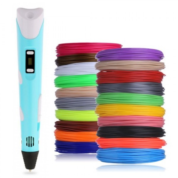 

3D-ручка для рисования c LCD дисплеем 3D Pen 2 ABC и PLA Голубой TRG-65216