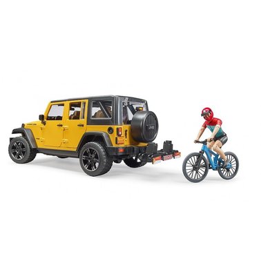 

Набір - джип Jeep Rubicon з фігуркою велосипедиста на гірському байці Bruder (02543)