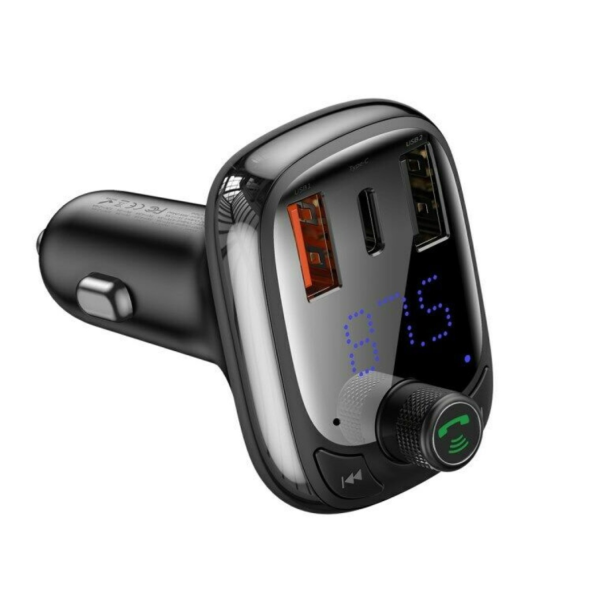 

Автомобильное зарядное устройство Baseus T typed S-13 wireless MP3 car charger