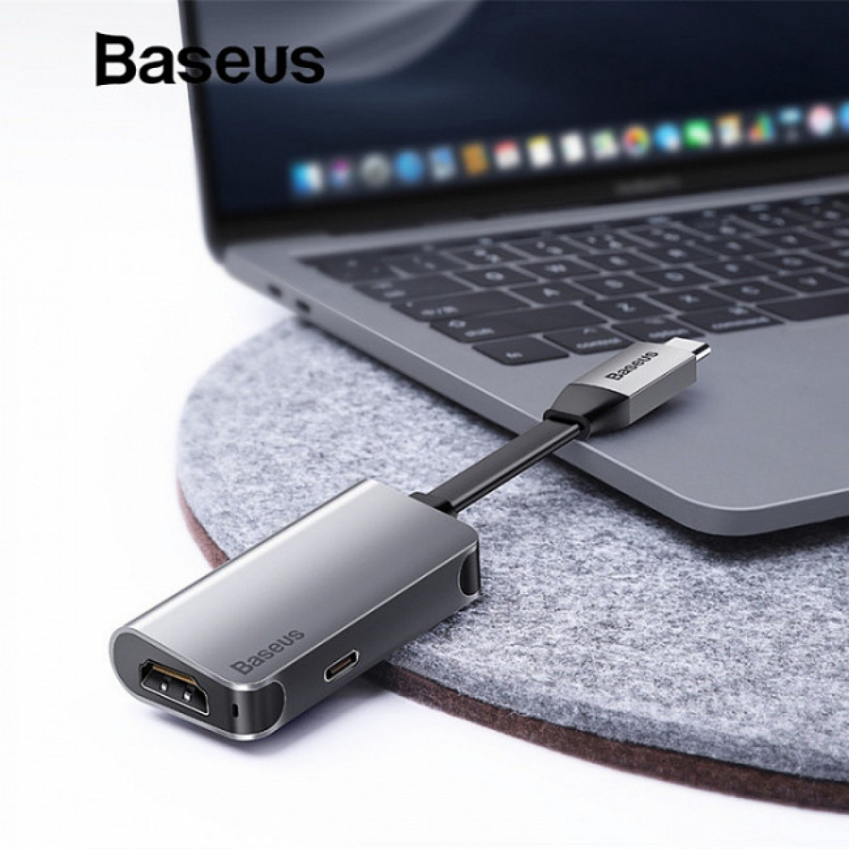 

Переходник Baseus Little box TYPE-C to HDMI+Type-C PD mini high-definition smart HUB converter