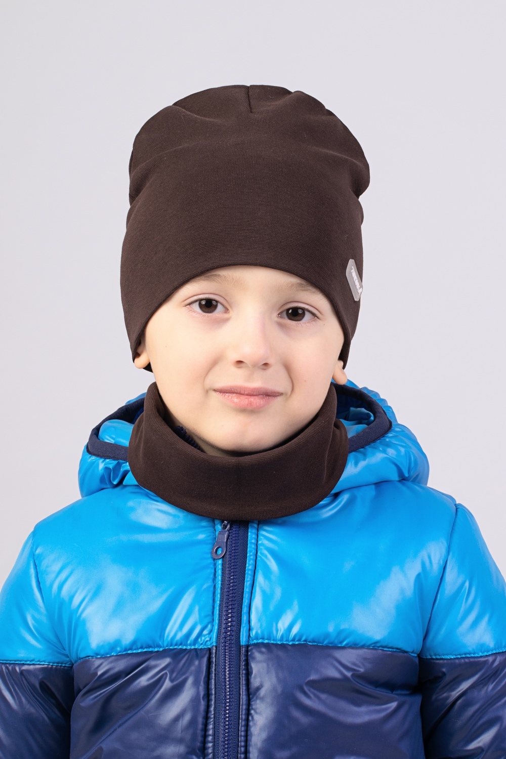 

Шапка + Снуд##Шапка для мальчика Zironka Z1-64-1002-2 50-52 см Коричневый