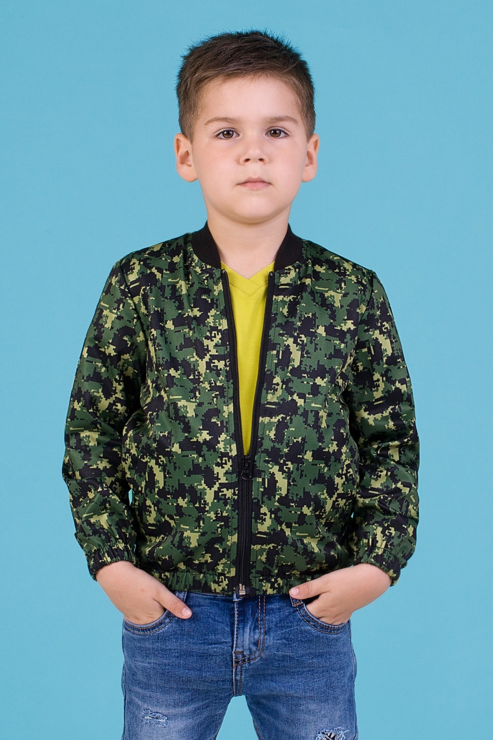 

Бомбер для мальчика Zironka Z1-48-0006-4 98 см Хаки