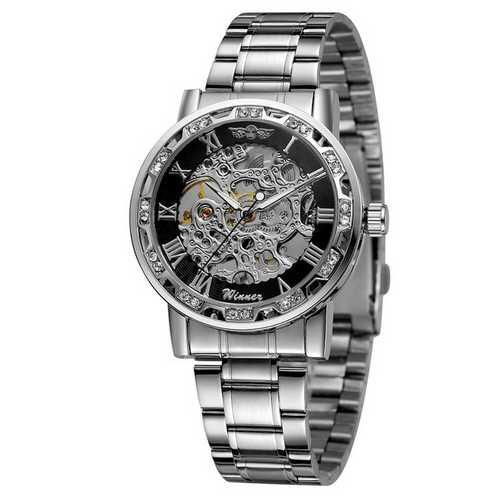 

Часы наручные Winner 8012 Diamonds Automatic Silver-Black